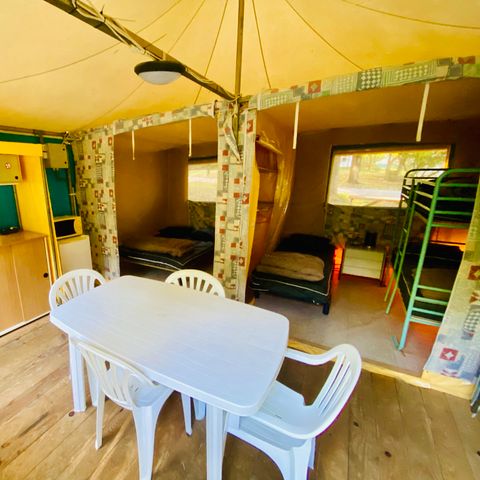 BUNGALOW TOILÉ 5 personnes - Bungalow Toilé Prunier Standard 25m² (sans sanitaires) - 2 chambres + Terrasse non couverte 10m² 5 pers. 