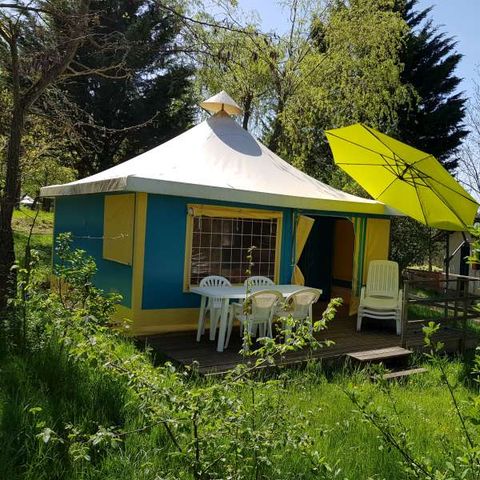 Bungalowzelt 5 personen - Zeltbungalow Prunier Standard 25m² (ohne Sanitäranlagen) - 2 Zimmer + Unbedeckte Terrasse 10m² 5 pers.