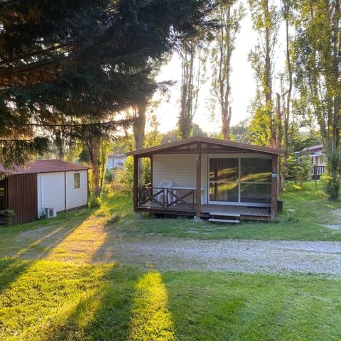 Chalet 4 personen - Chalet Peuplier Standard 26m² - 2 kamers + Overdekt terras 10m² + Airco + TV 4 pers.