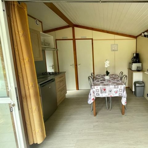 Chalet 4 Personen - Chalet Peuplier Standard 26m² - 2 Zimmer + Überdachte Terrasse 10m² + Klimaanlage + TV 4 pers.