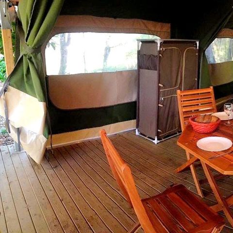 Tenda 5 persone - Tente Safari Acacia Standard 23m² (senza servizi igienici) - 2 camere + terrazza coperta 12m² 5 pers.