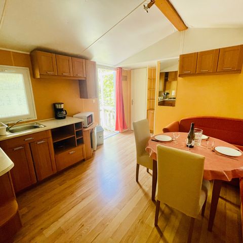 Mobilheim 4 personen - Mobilheim Chêne Confort 30m² - 2 Zimmer + Überdachte Terrasse 14m² 4 pers.