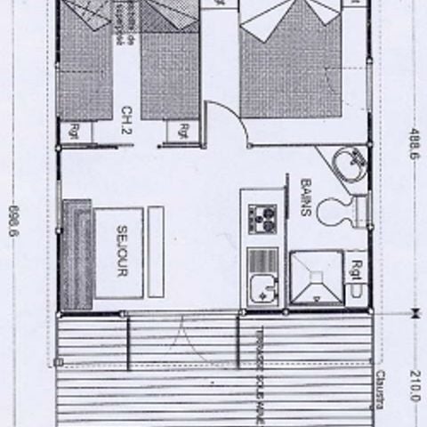 Chalet 5 persons - Chalet Figuier Standard 20m² - 2 bedrooms + covered terrace - sleeps 5