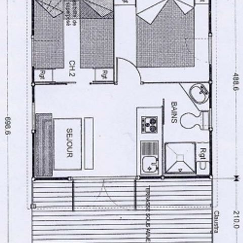 CHALET 5 personnes - Chalet Figuier Standard 20m² - 2 chambres + Terrasse couverte 10m² 5 pers. 