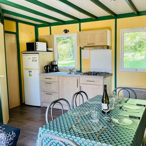 CHALET 6 personnes - Chalet Epicea Confort 32m² - 3 chambres - Terrasse couverte 15m² 6 pers. 