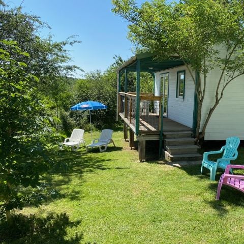 Chalet 4 personen - Chalet Pommier Bergzicht Comfort 23m² 2 kamers + Overdekt terras 15m² + Airconditioning + TV