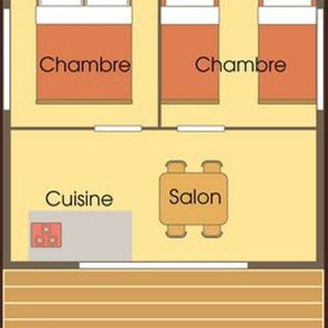 Safaritent 4 personen - CABANE LODGE zonder sanitair