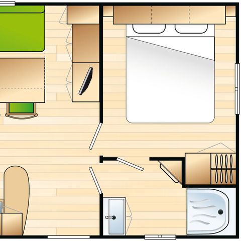 CASA MOBILE 5 persone - Casa mobile Ciela Confort Compact - 2 camere da letto