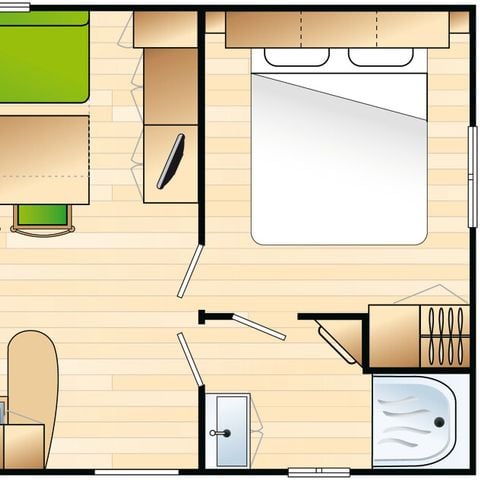 Mobilheim 5 Personen - Ciela Confort Compact - 2 Zimmer