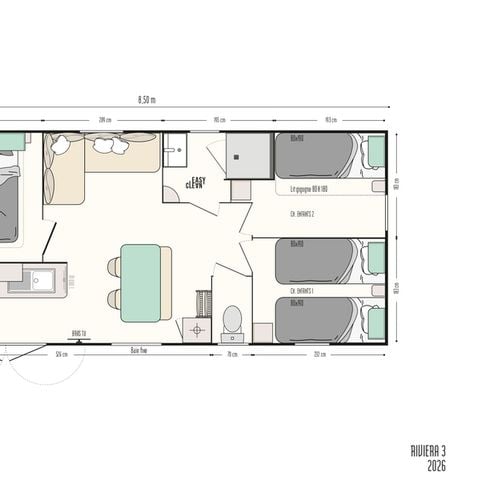 MOBILHOME 6 personnes - NEW - Mobil home Ciela Confort - 3 chambres