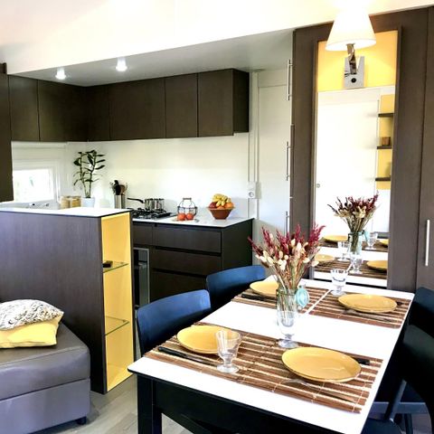 Stacaravan 6 personen - Stacaravan Laurier Grand Confort Airconditioning met terras 3 slaapkamers