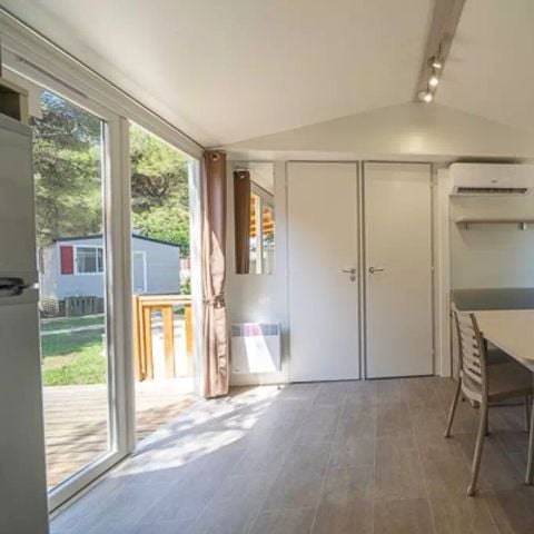 Mobilheim 6 Personen - Comfort | 2 Zi. | 4/6 Pers. | Erhöhte Terrasse | Klimaanlage