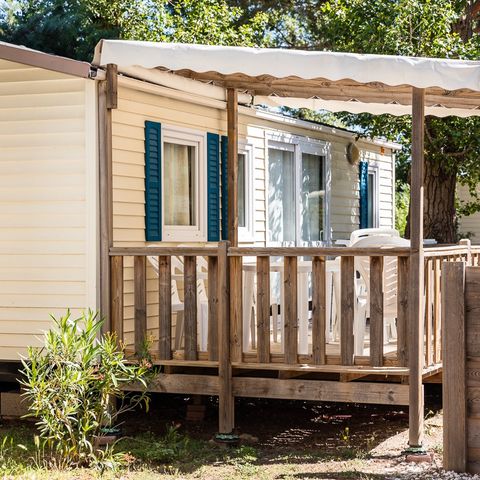 Stacaravan 4 personen - Klassiek | 2 slaapkamers | 4 pers | Verhoogd terras | 1 badkamer