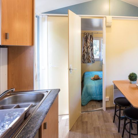 MOBILHOME 4 personas - Confort | 2 Dormitorios | 4 Plazas | Pequeña terraza | 1 Baño | Aire acondicionado