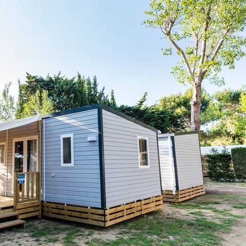 Mobilheim 6 Personen - Comfort | 3 Zi. | 6 Pers. | Erhöhte Terrasse | 1 Bad | Klimaanlage