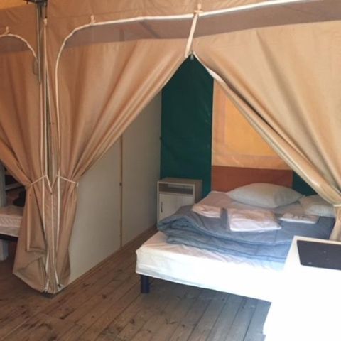 Safarizelt 5 Personen - LODGE HOLZZIEGEL ohne Sanitäranlagen