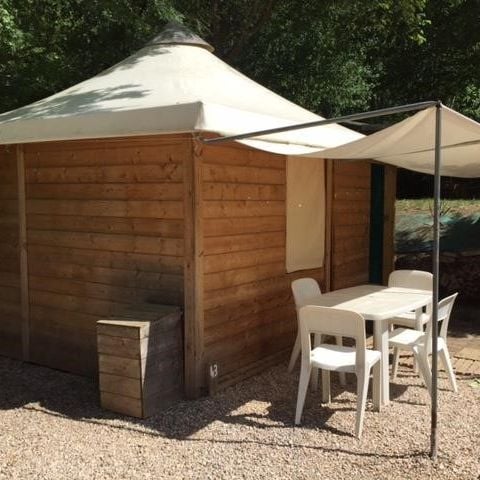 Safarizelt 5 Personen - LODGE HOLZZIEGEL ohne Sanitäranlagen