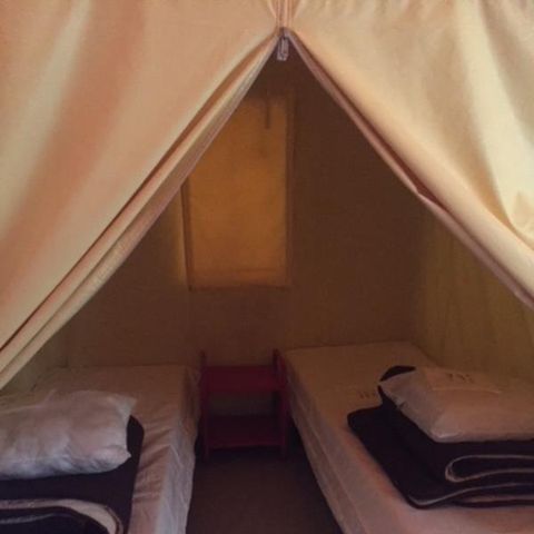 TENDA IN TELA E LEGNO 4 persone - ALLOGGIO IN LEGNO senza servizi igienici