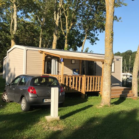 Mobilheim 4 personen - PREMIUM 34m² - (4pers) 2 Zimmer + 2 Bäder + LV + TV + Barbecue + Terrasse