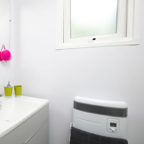 Mobilheim 2 personen - PREMIUM 23m² - 1 Schlafraum - getrenntes Bad/WC - Geschirrspülmaschine - Terrasse - TV