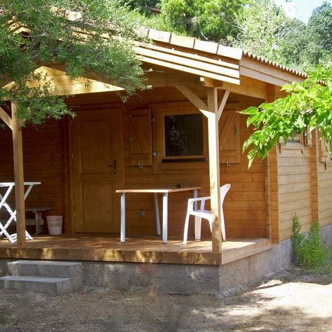 Chalet 4 personen - Holzchalet Nature Confort 25m² (2 Schlafräume - 4 Pers.) + Klimaanlage ( S )
