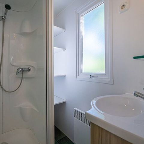 MOBILHOME 4 personas - Confort | 2 Dormitorios | 4 Pers. | Terraza elevada | Aire acondicionado.