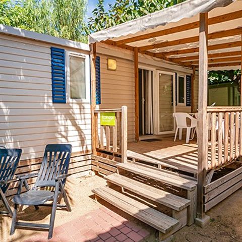 Mobilhome 6 personnes - Comfort XL | 3 Ch. | 6 Pers. | Terrasse surélevée | Clim.