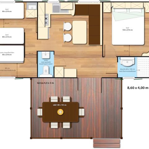 Stacaravan 5 personen - SunLodge Aspen