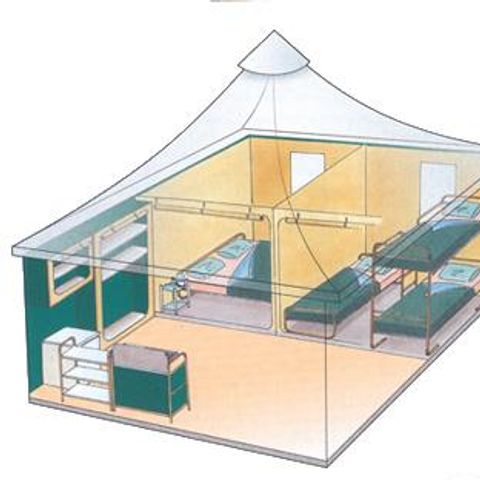 BUNGALOW TOILÉ 5 personnes - Sans sanitaires