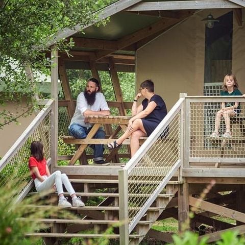 Canvas and wooden tent 5 persons - Comfort Safari