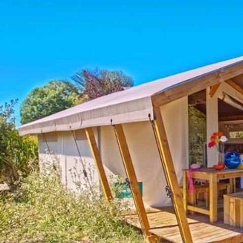 TIENDA DE LONA Y MADERA 5 personas - Confort Safari