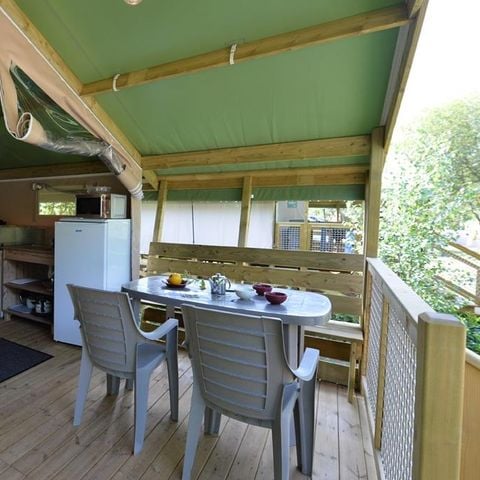 Tente en toile et en bois 5 personnes - Safari Confort