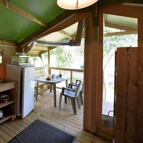 Tente en toile et en bois 5 personnes - Safari Confort