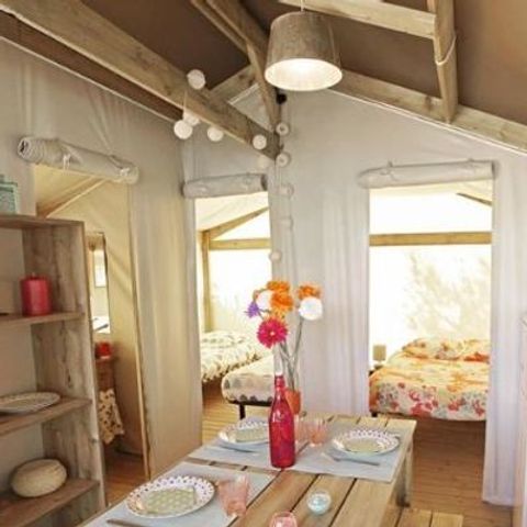 TIENDA DE LONA Y MADERA 5 personas - Confort Safari