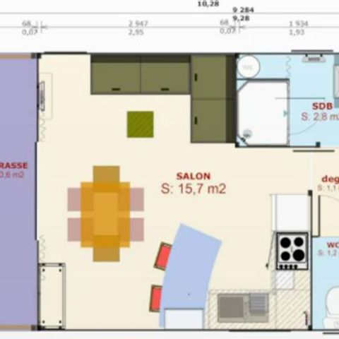 TIENDA DE LONA Y MADERA 6 personas - Albergue Cabane