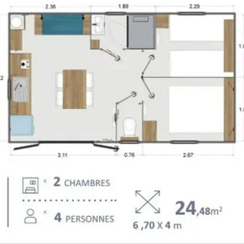 Mobile home 4 persons - Cabin