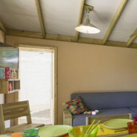 TIENDA DE LONA Y MADERA 6 personas - Cabane Lodge Premium - 2 habitaciones
