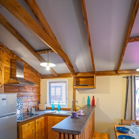 Stacaravan 5 personen - Cabane Lodge VIP - 2 slaapkamers