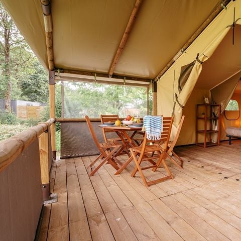 Canvas and wooden tent 5 persons - BALI Ecolodge without sanitary facilities or water supply