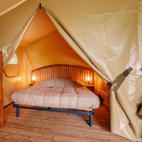 CANVAS AND WOOD TENT 5 people - BALI Ecolodge without sanitary facilities or water supply