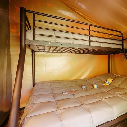 Canvas and wooden tent 5 persons - BALI Ecolodge without sanitary facilities or water supply