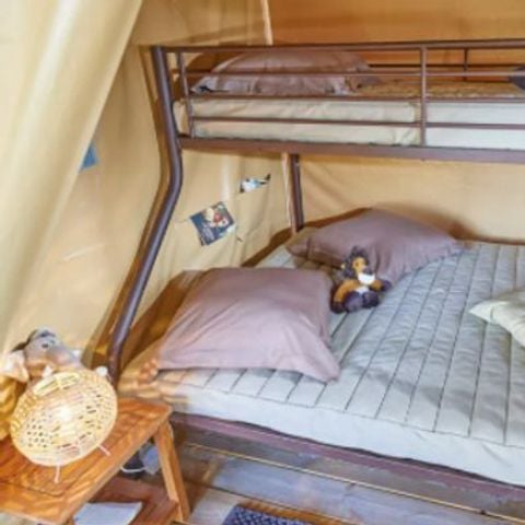 Tente en toile et en bois 5 personnes - Ecolodge Bali 3 Pièces sans sanitaires et sans arrivée d'eau