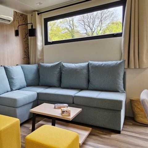 MOBILHOME 4 personnes - ELEGANCE 40m²  (2 chambres - 2 SDB - Climatisation) terrasse semi-couverte 27m² - Nouveauté 2024
