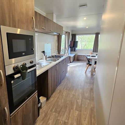 MOBILHOME 4 personas - CASA DULCE 40m² (2 dormitorios - 1 baño - Aire acondicionado) terraza semicubierta 27m² Nuevo para 2024