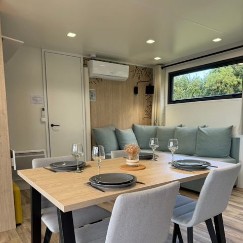 Mobilheim 6 personen - ELEGANCE 40m² (3 Schlafzimmer - 2 Bäder - Klimaanlage) Terrasse 27m² - Neuheit 2024