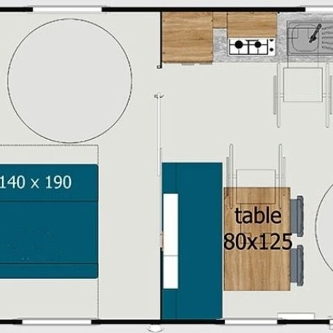 Mobilhome 4 personnes - COTTAGE PREMIUM PMR | 4 pers. | 2 ch.