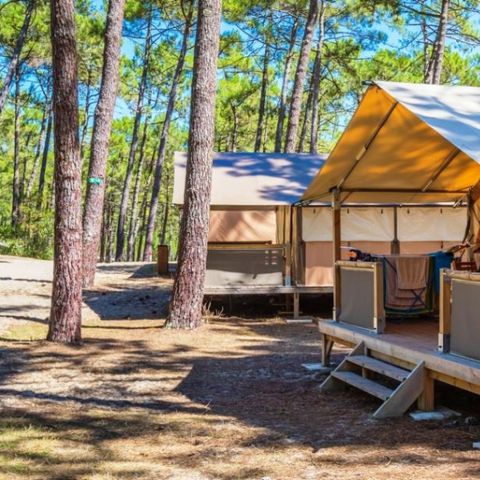 Tienda de lona y madera 6 personas - TENTE LODGE Victoria | 6 pers. 2 Bdrms.