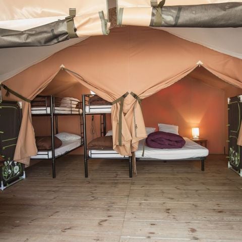 Tente en toile et en bois 6 personnes - TENTE LODGE Victoria | 6 pers. 2 Ch.