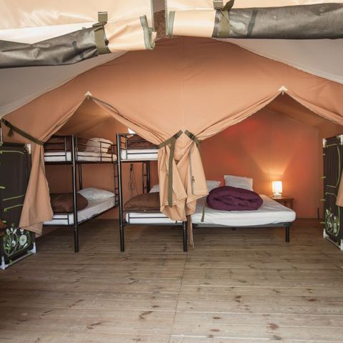 Tienda de lona y madera 6 personas - TENTE LODGE Victoria | 6 pers. 2 Bdrms.