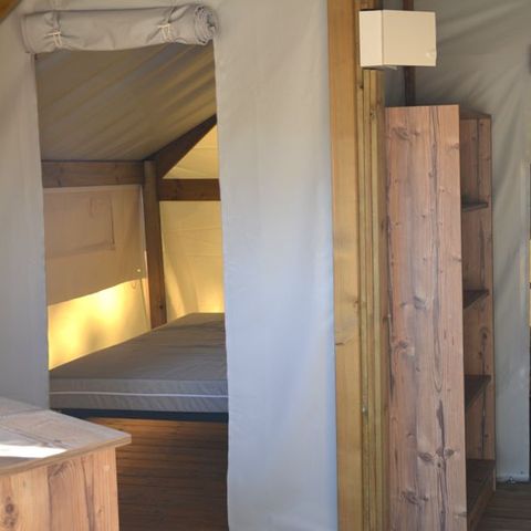 Tente en toile et en bois 4 personnes - TENTE LODGE - Les Yuccas | 4 pers. 2 ch.